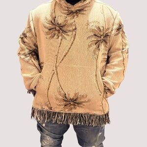 Amiri Twisted Palms Tapestry Hoodie in Multicolor